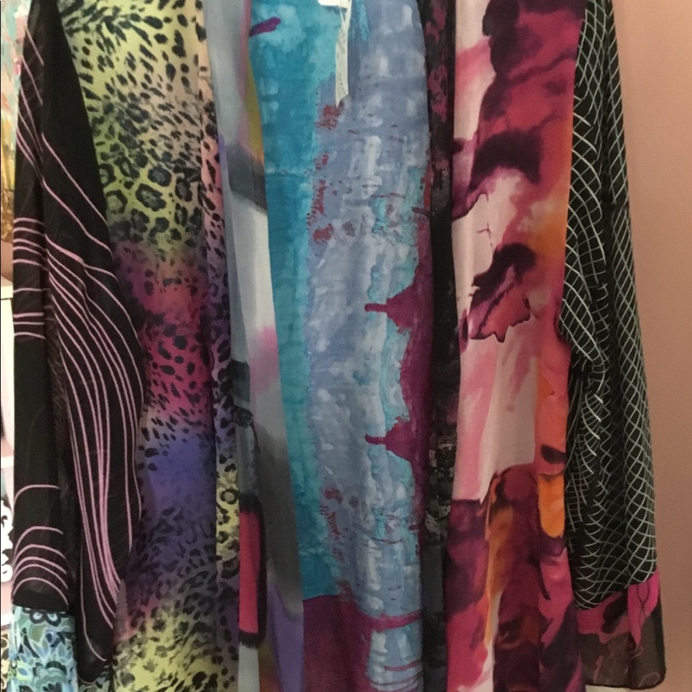 Ctc Kimono One Size Patchwork Stunning Euc - image 2